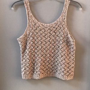 GARAGE TAN MESH LIKE CROP TOP